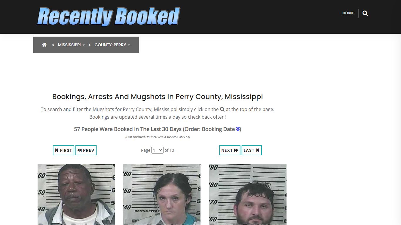 Bookings, Arrests and Mugshots in Perry County, Mississippi