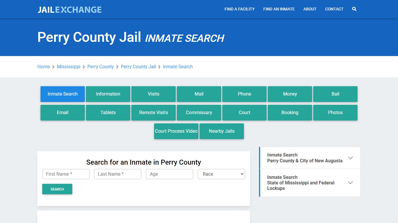 Perry County Jail, MS Inmate Search: Roster & Mugshots